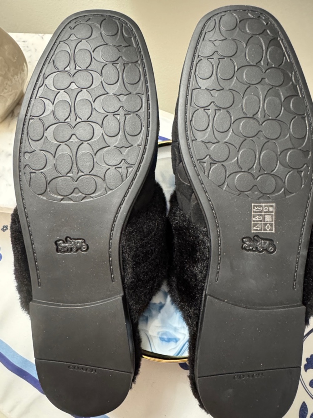 Coach Black Faux-Fur Slide Mules 9B NWT - Picture 5 of 8